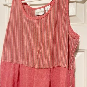 Vintage Red Maxi Linen Dress